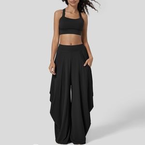 HALARA Draped Wide Leg Pants